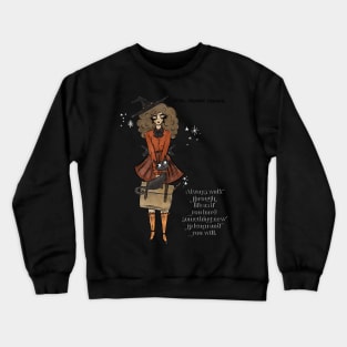 English Teacher Witch (transparent background) Crewneck Sweatshirt